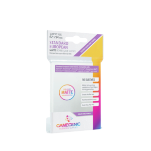Gamegenic: 50 Matte Standard European-Sized Sleeves 60x92mm