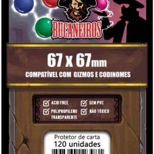 Sleeve Quadrado Customizado - 67x67 (Gizmos e Codinomes) - Brechó Lúdico