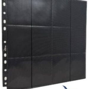 Folha de Plástico c 12 bolsos e 11 furos - Preto