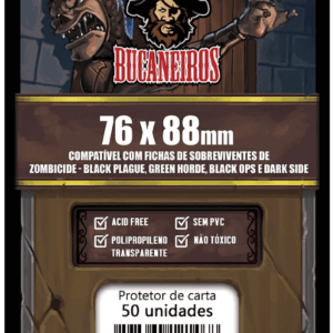 Sleeve Customizado para Zombicide 2° ED/ Black Plague / Green Horde / Dark Side / Invader - Ficha de Sobrevivente (76 x 88)